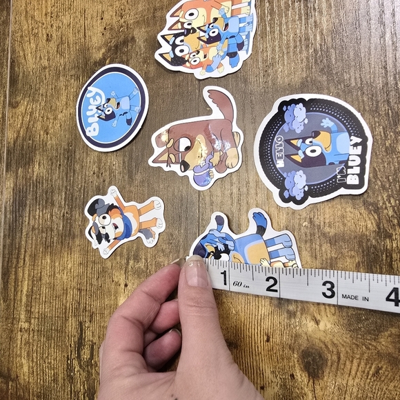 Bluey Character Stickers Set Of 5 Unused - Picture 2 of 4